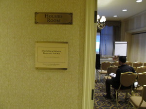 Outside a room for one of the breakout sessions.